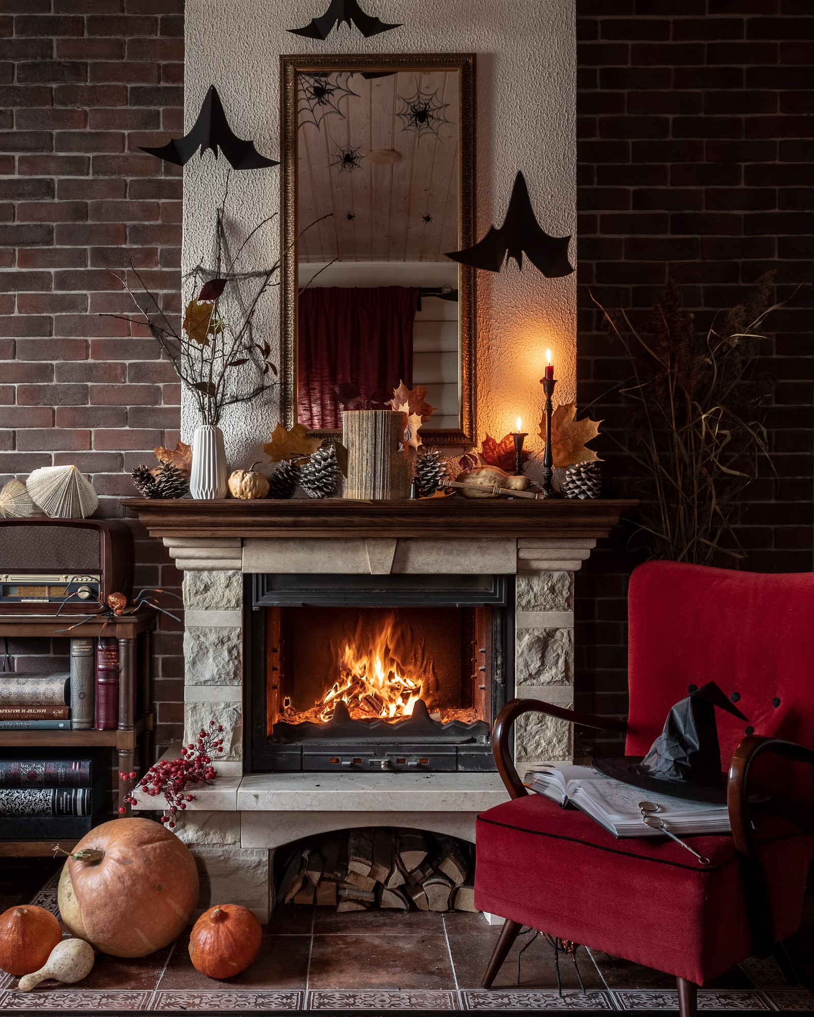 Halloween Fireplace